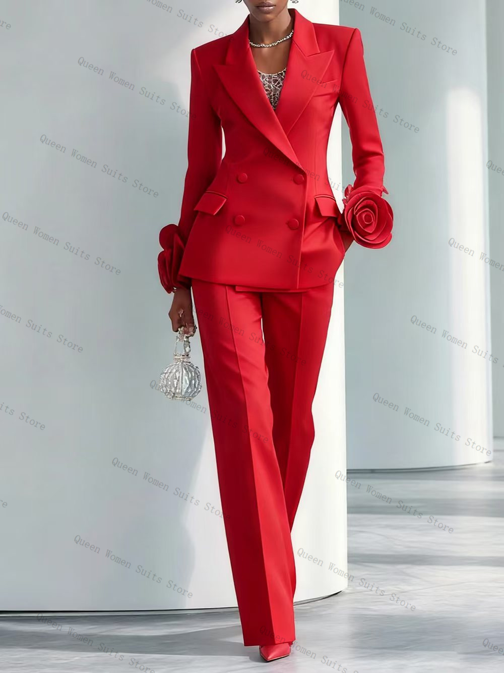 Women'S Red Formal Wear - Abito da donna rosso di lusso