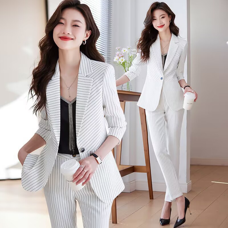 Women'S Formal Wear Stores - Abito a righe blu da donna