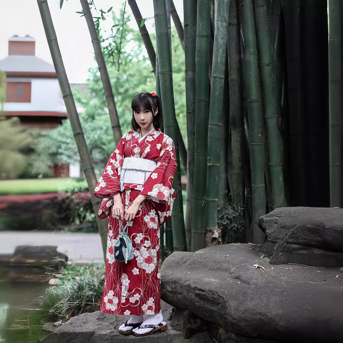Kimono Yukata Giapponese Rosso - Women'S Red Formal Wear recensione e prezzo